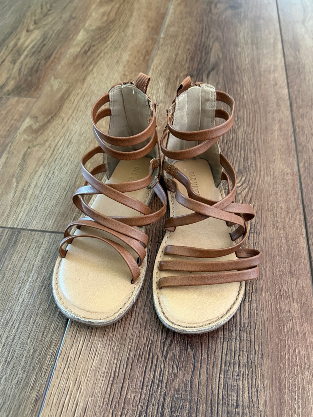 Girls Old Navy Brown Multi-Strap Gladiator Sandals